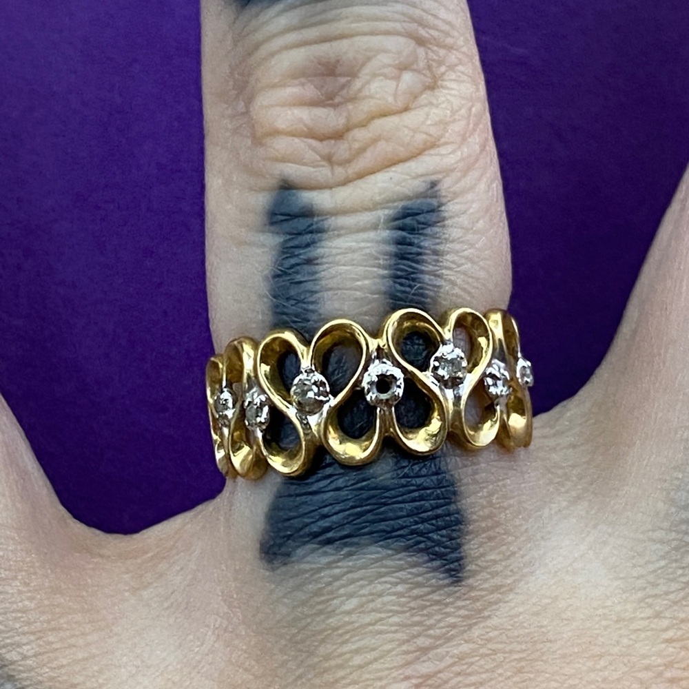 💛 Vintage/Antique 10k Gold Diamond Women's Ring